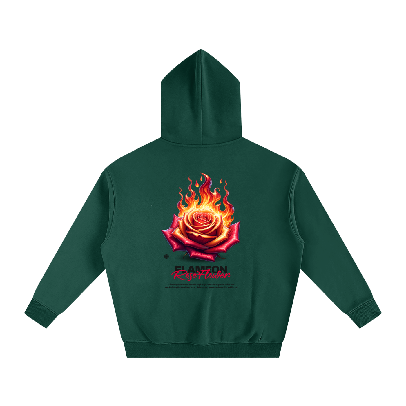 Roseflame-Oversize Fleeced Hoodie