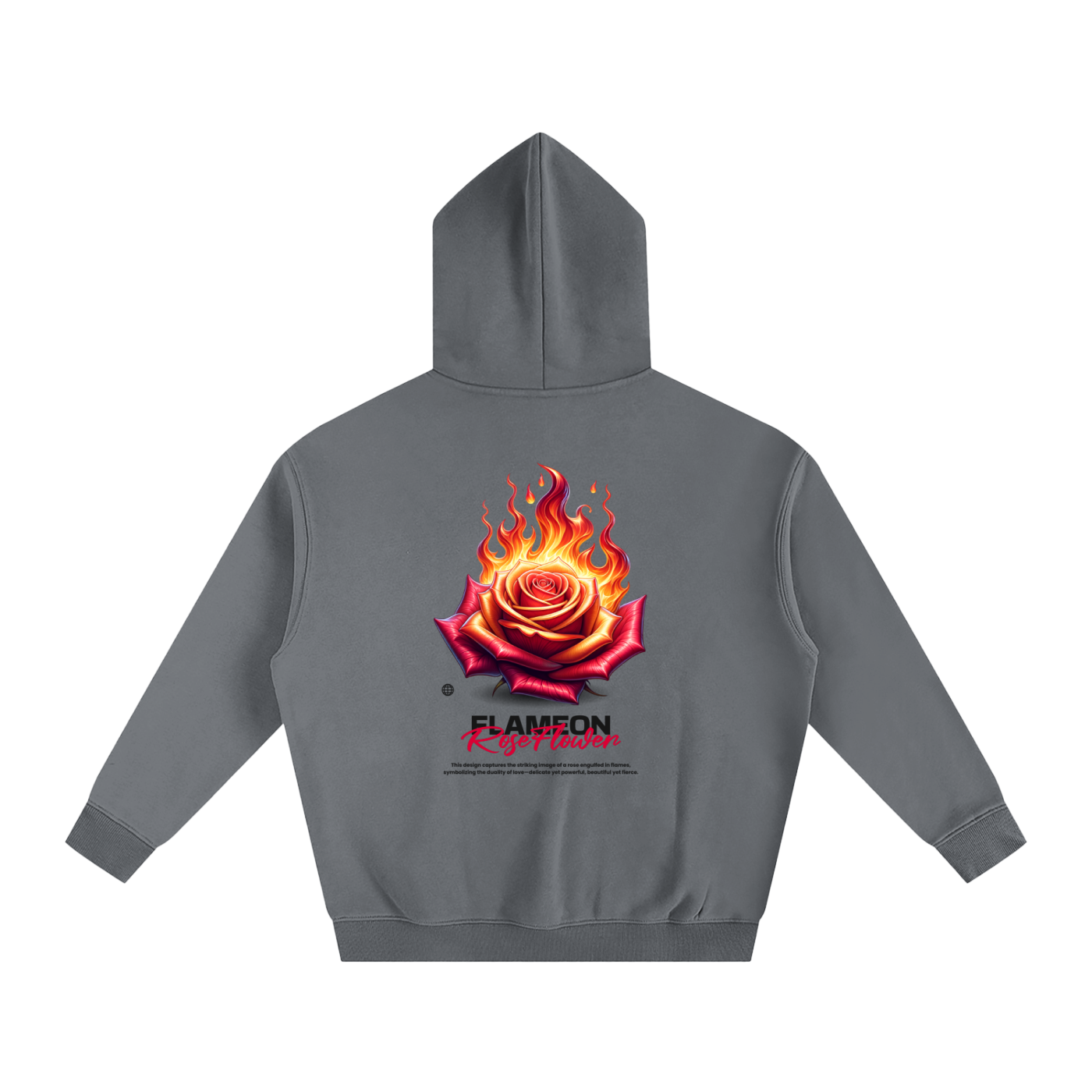 Roseflame-Oversize Fleeced Hoodie