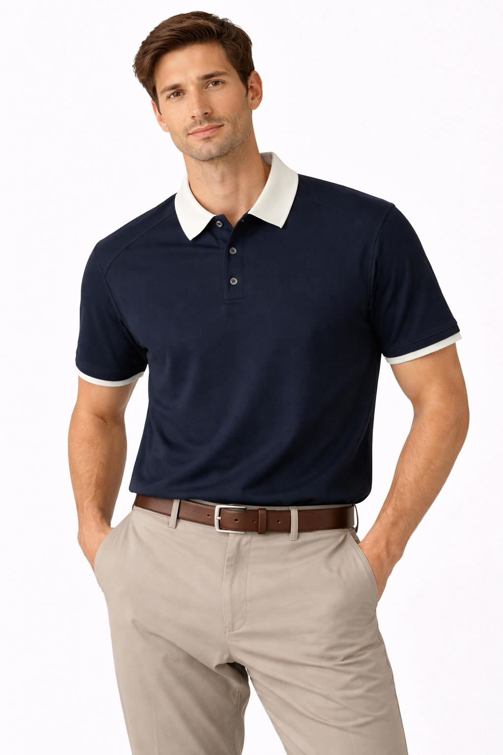 Contrast Collar Raglan unisex  Polo Shirt