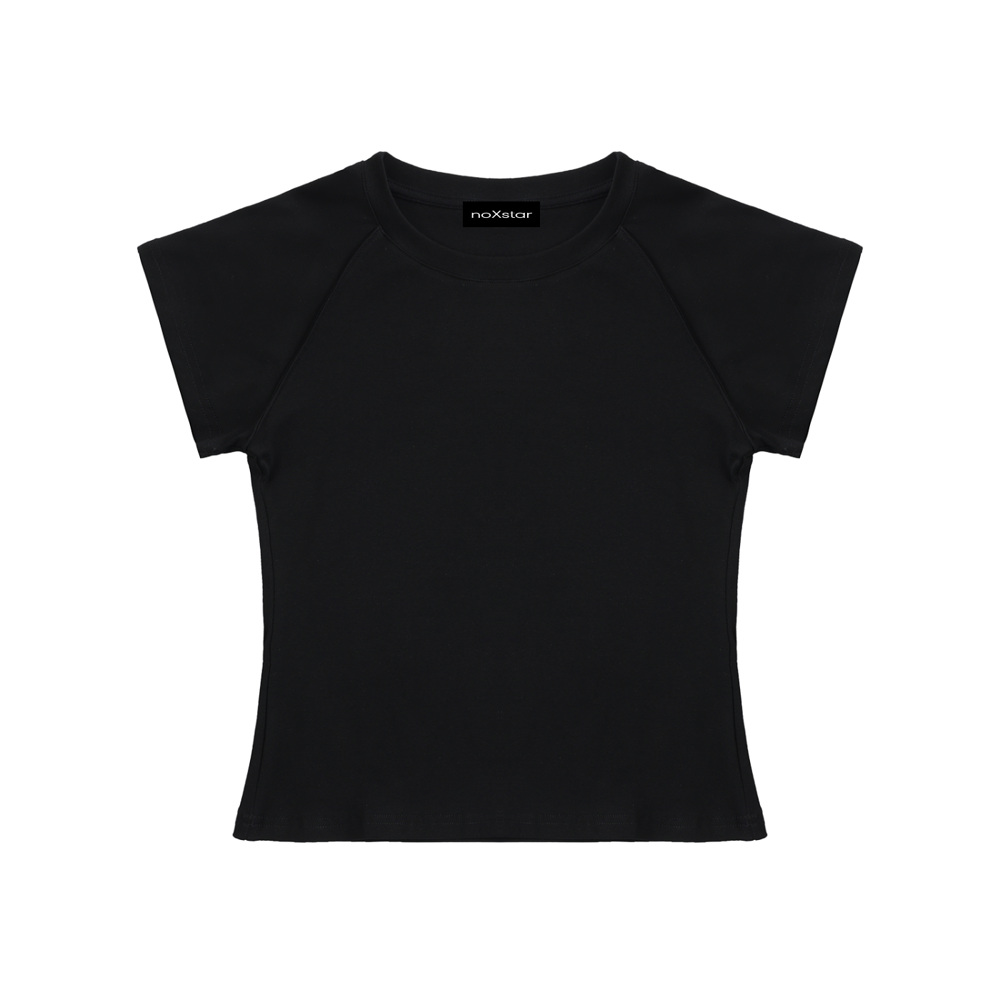 Solid Color Raglan Sleeve Crop Top