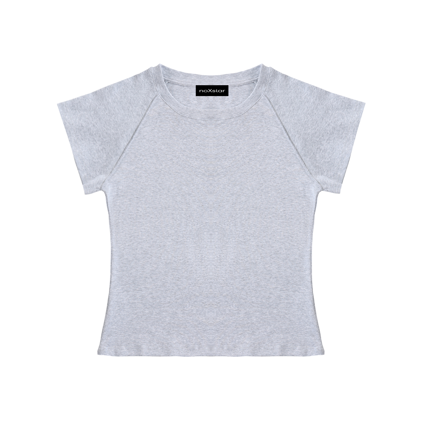 Solid Color Raglan Sleeve Crop Top