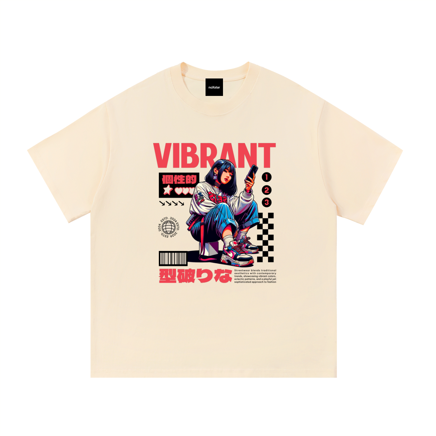 VIBRANT-Essential Cotton T-Shirt