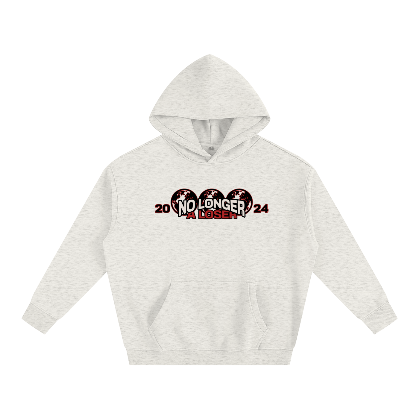 Printed-Oversize Fleeced Hoodie