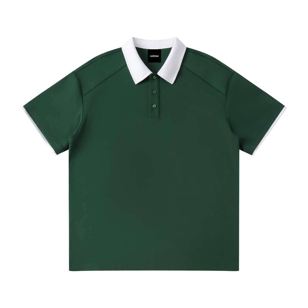 Contrast Collar Raglan unisex  Polo Shirt