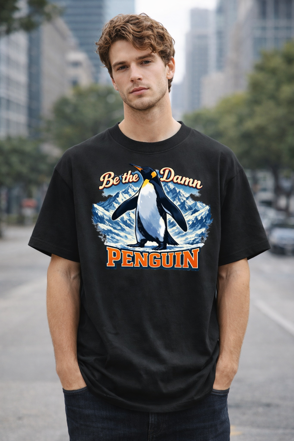 BE THE DAMN PENGUN-Essential Cotton T-Shirt