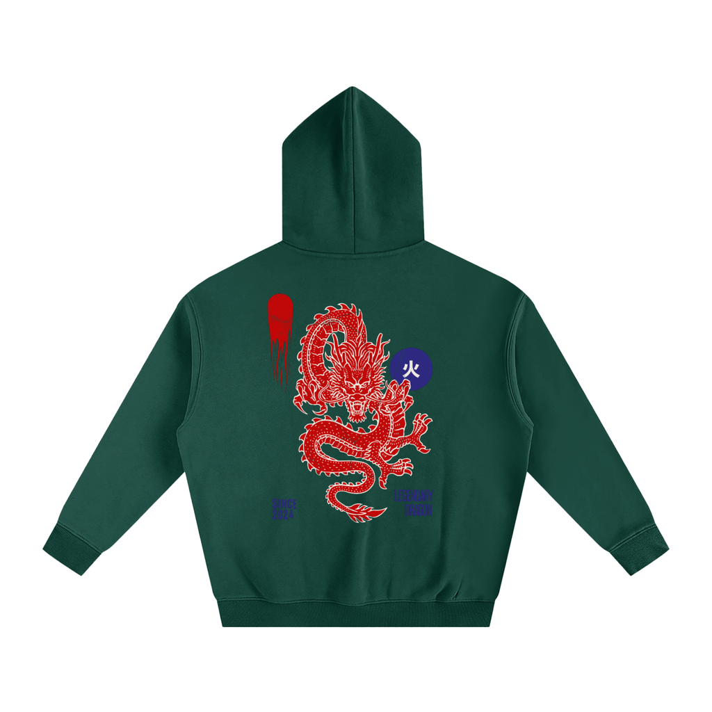 Dragon-Oversize Fleeced Hoodie