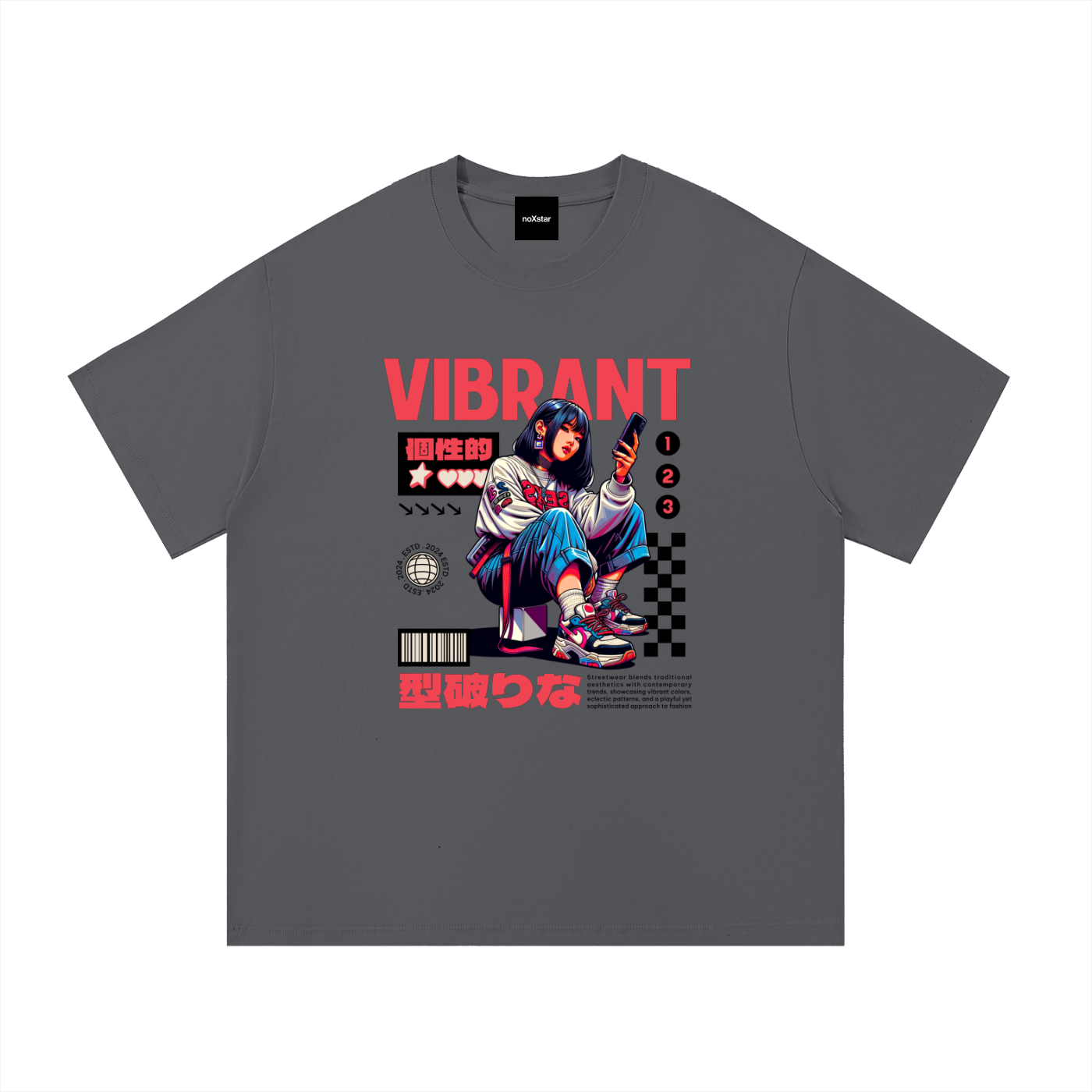 VIBRANT-Essential Cotton T-Shirt