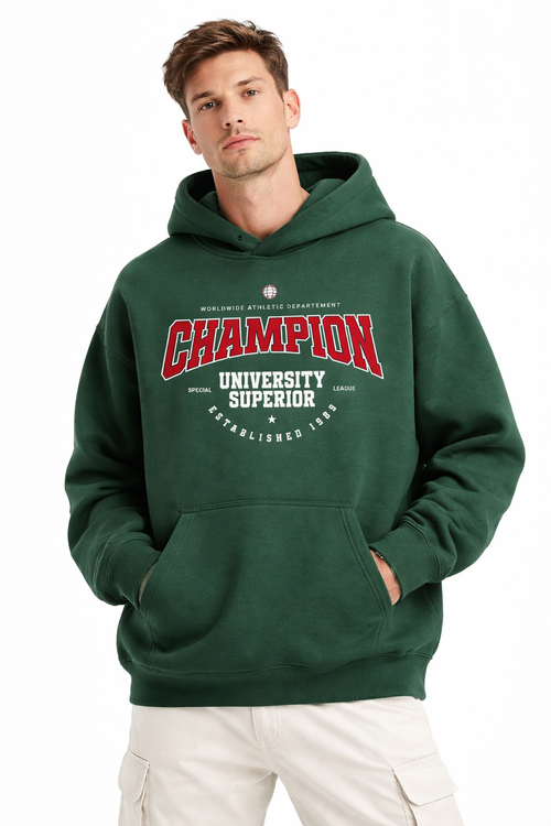 CHAMPION-Oversize Fleeced Hoodie