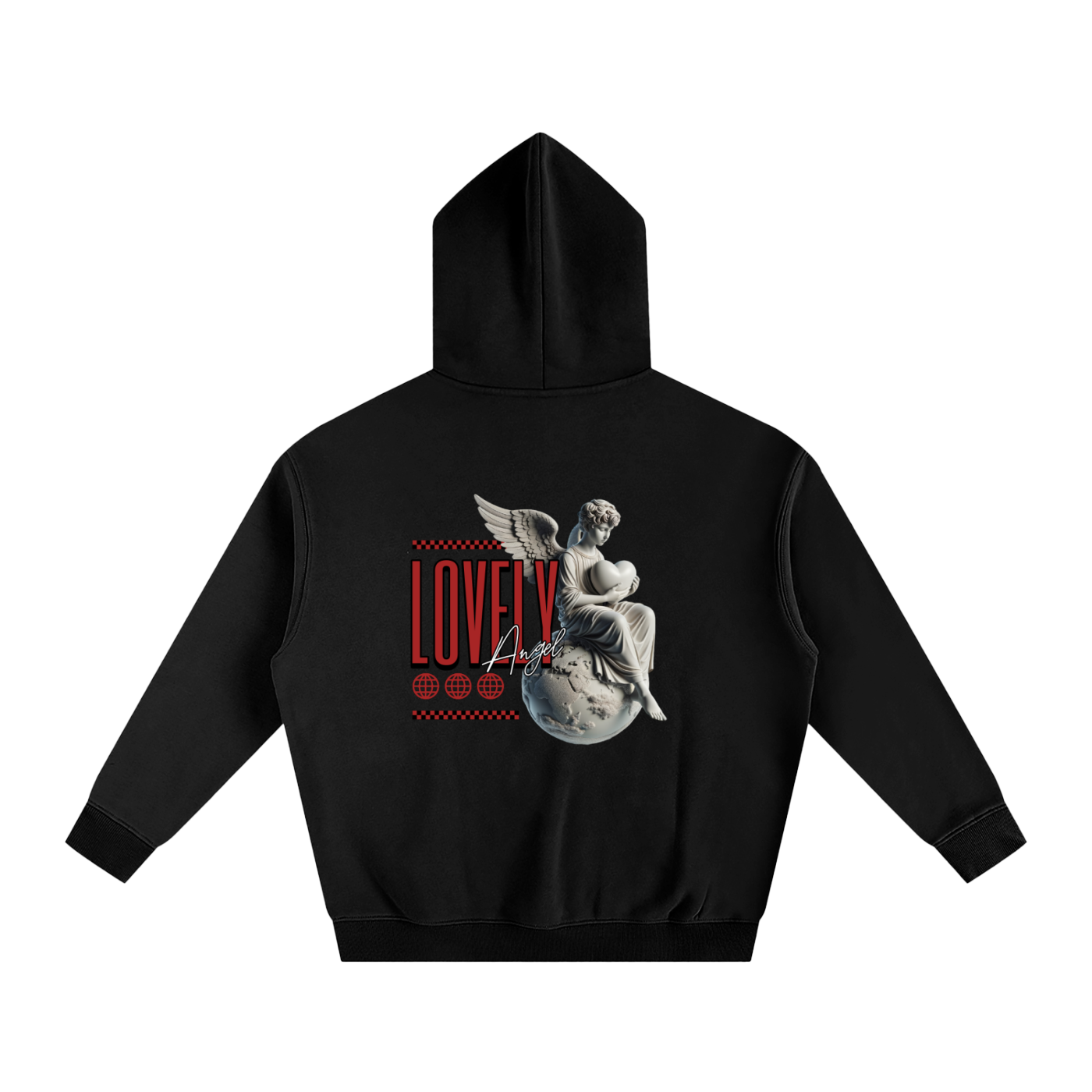 Lovely-Oversize Fleeced Hoodie