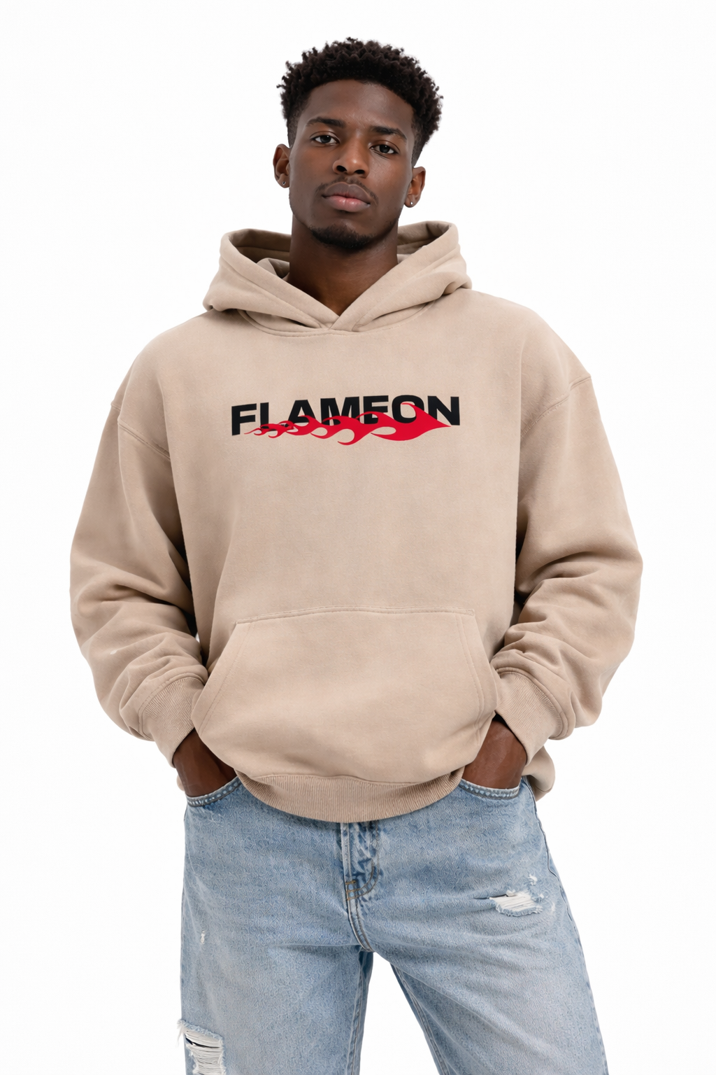 Roseflame-Oversize Fleeced Hoodie