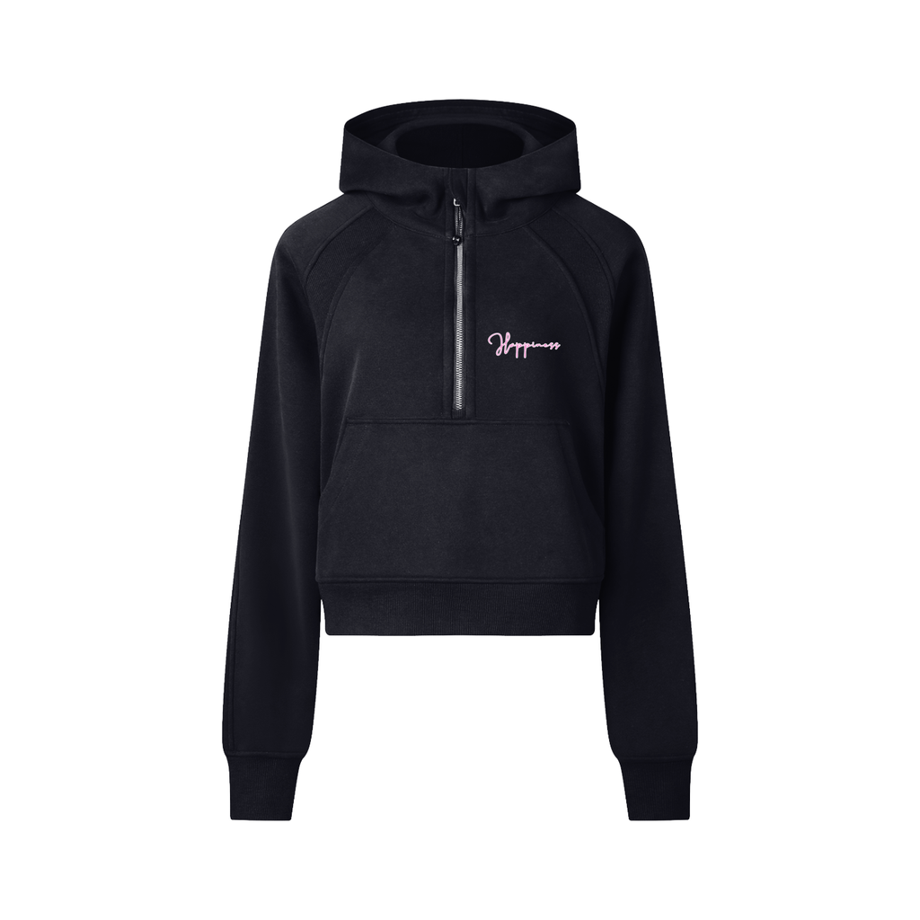 Women IRENE Cropped Half-Zip Hoodie
