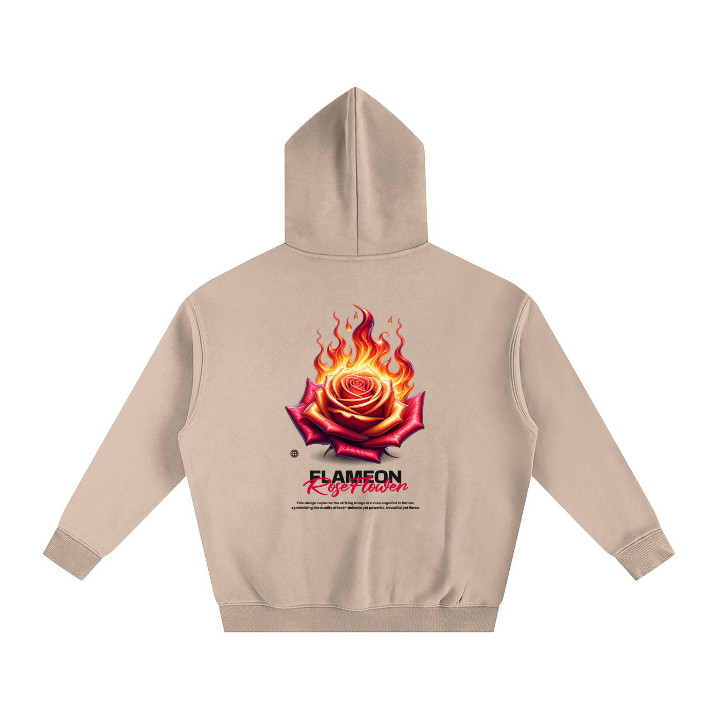 Roseflame-Oversize Fleeced Hoodie