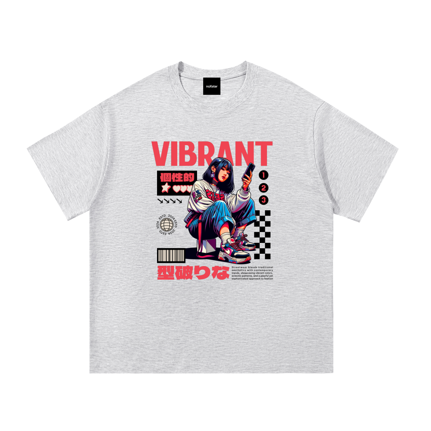 VIBRANT-Essential Cotton T-Shirt