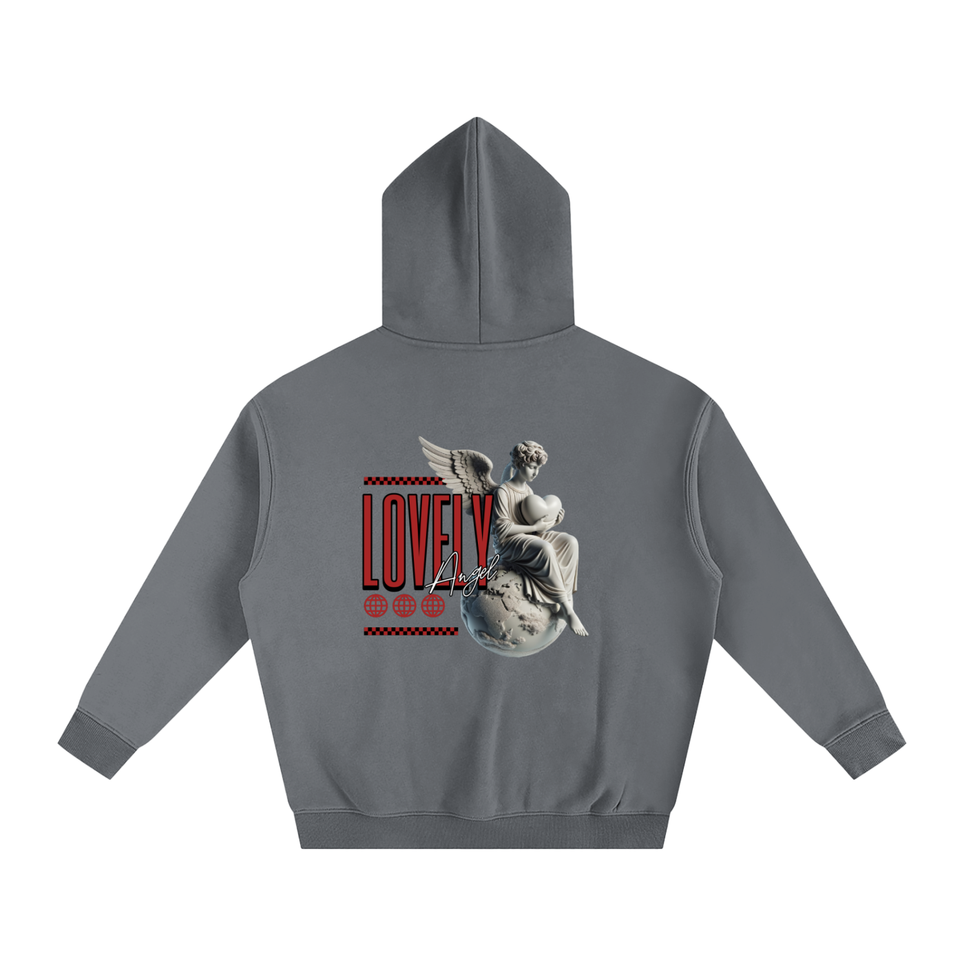 Lovely-Oversize Fleeced Hoodie