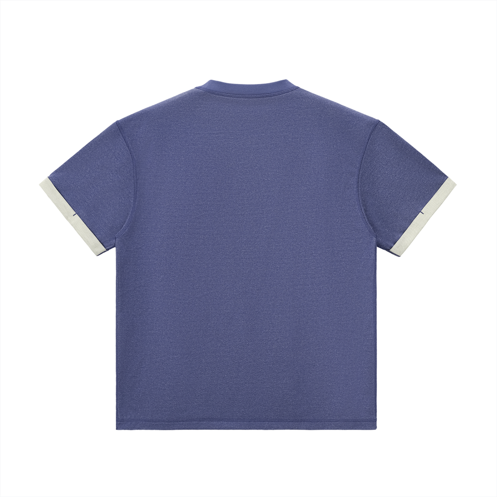Contrast Cuff Cuffed T-Shirt