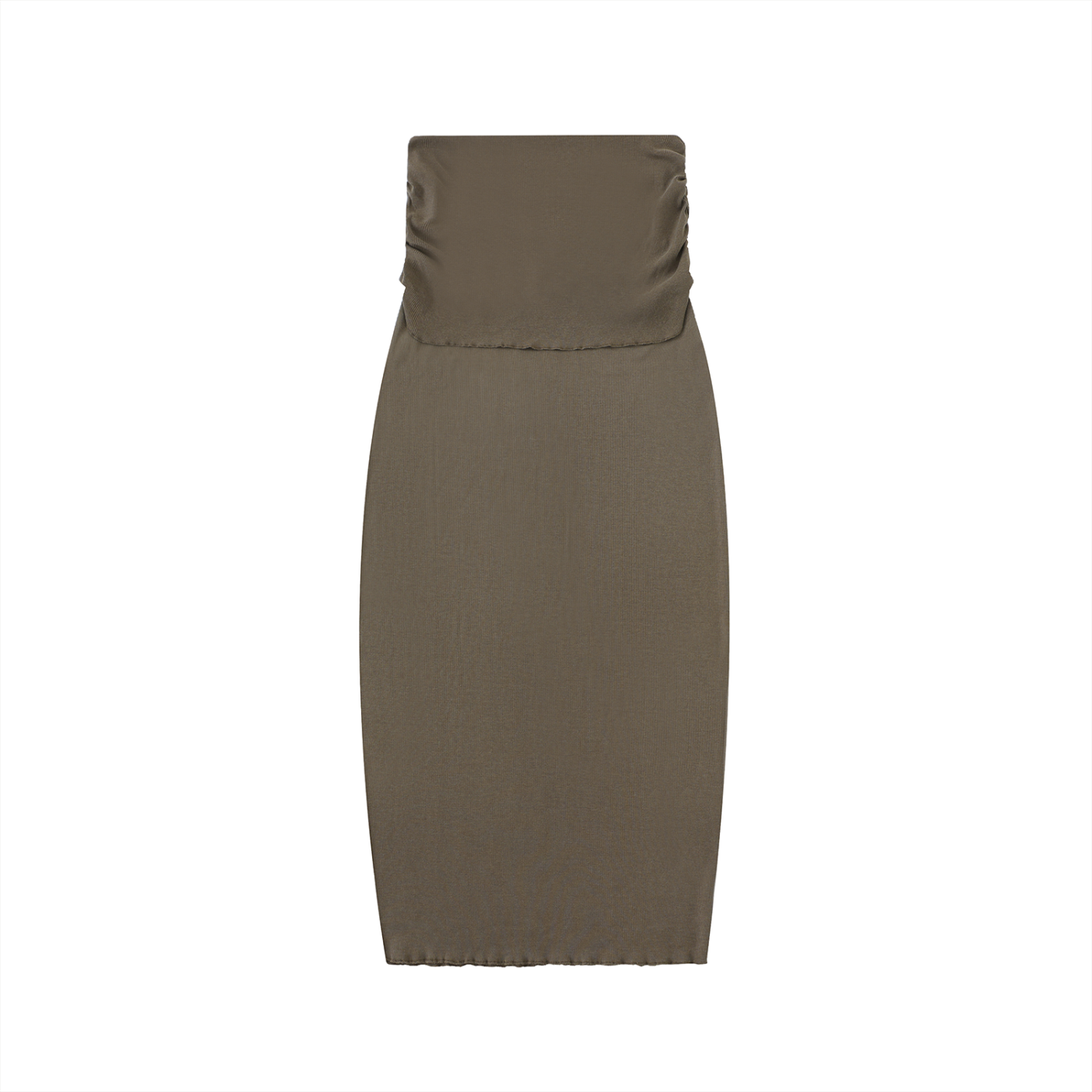 Dyed Washed Straight Hip-Hugging Slim Maxi Skirt