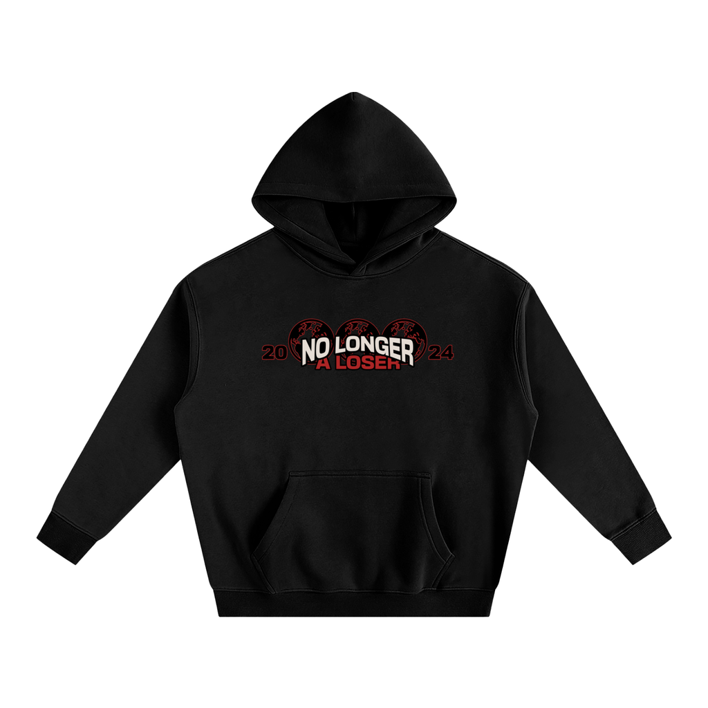 Printed-Oversize Fleeced Hoodie