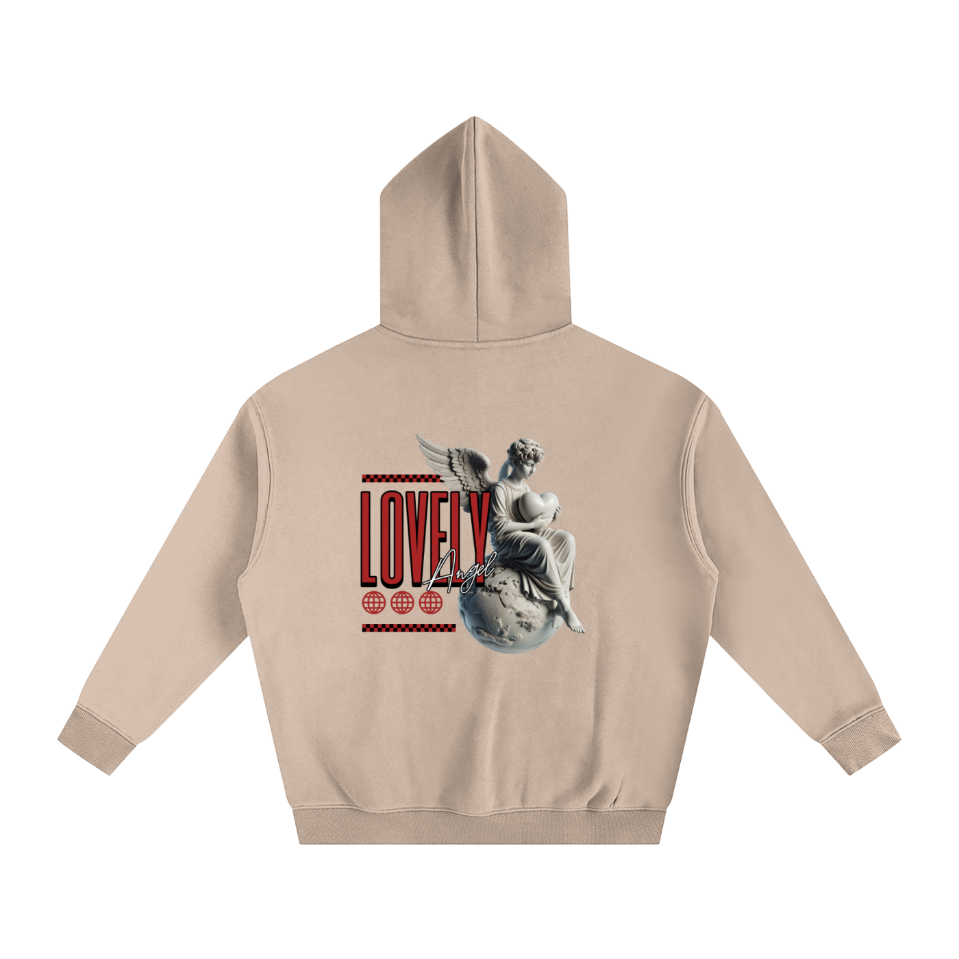 Lovely-Oversize Fleeced Hoodie