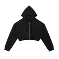 Essential Cropped Zip-Up Hoodie
