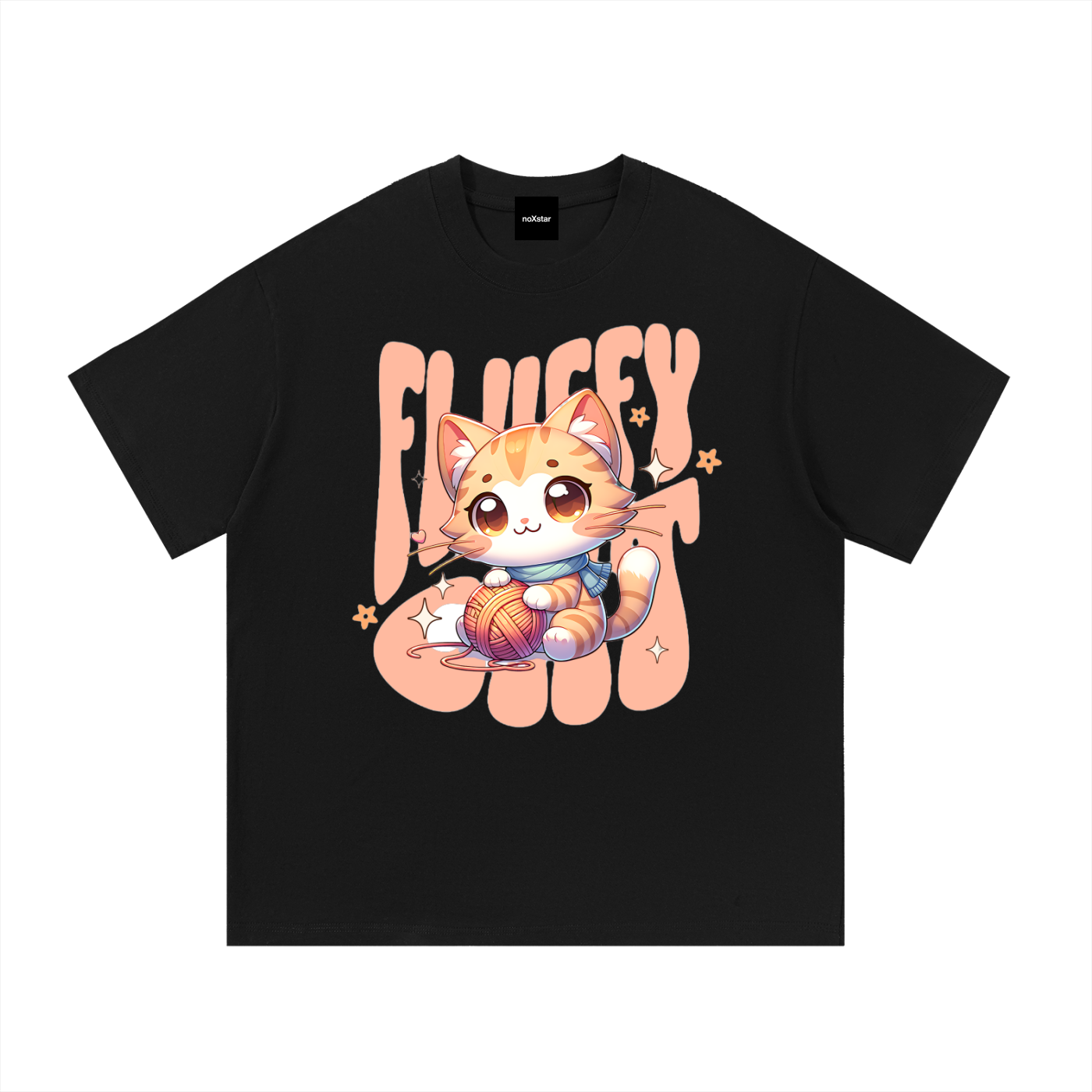 Fluffy cat-Essential Cotton T-Shirt