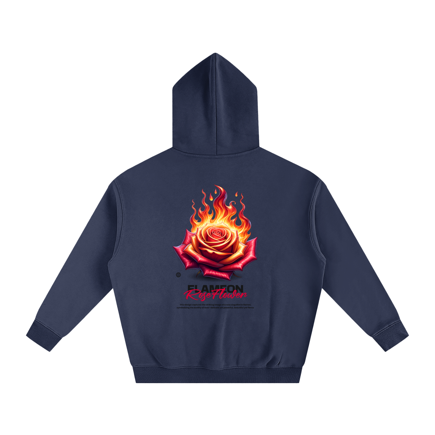 Roseflame-Oversize Fleeced Hoodie