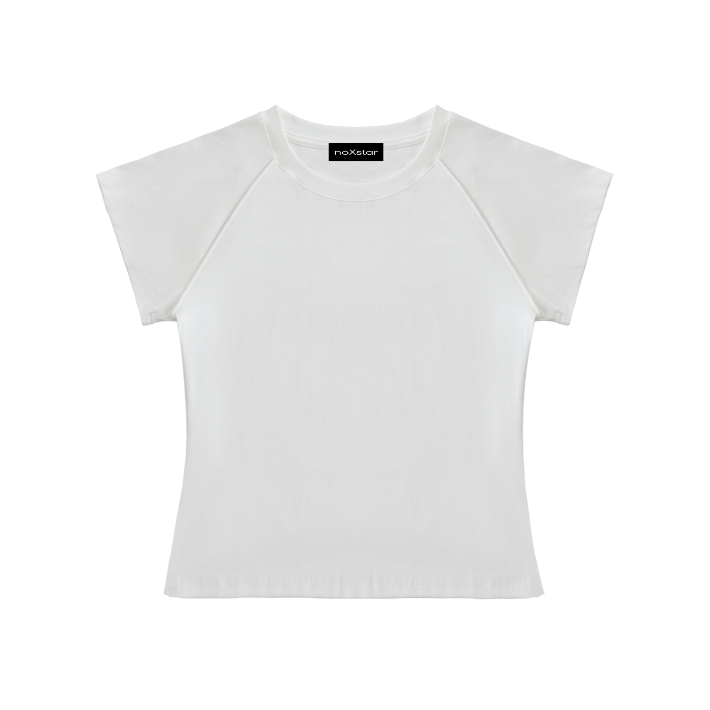 Solid Color Raglan Sleeve Crop Top