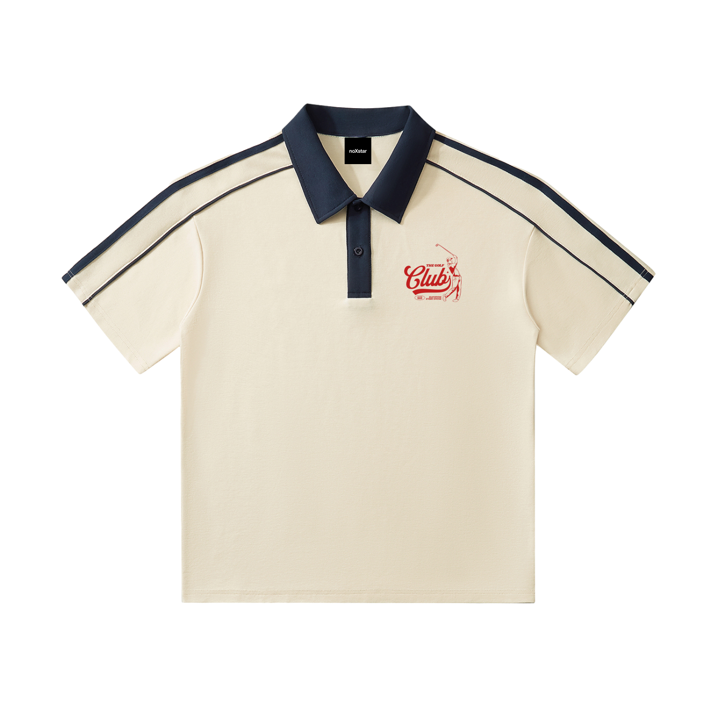 Golf-Contrast Collar Short-Sleeve Polo Shirt