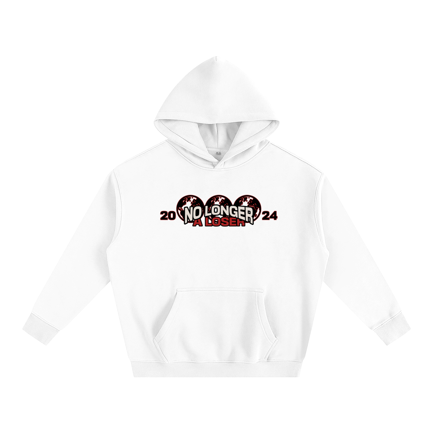 Printed-Oversize Fleeced Hoodie