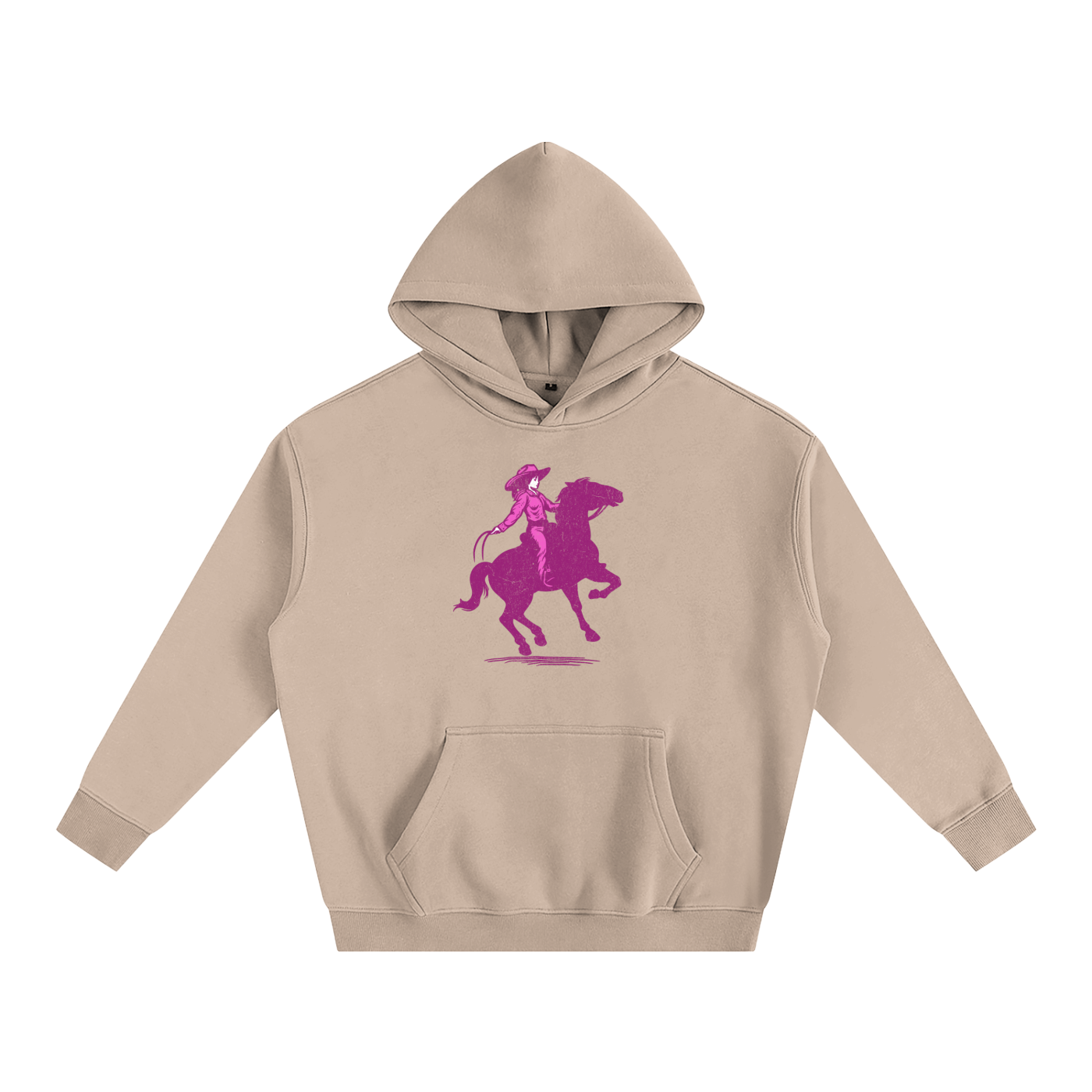 Cowgirl-Oversize Fleeced Hoodie