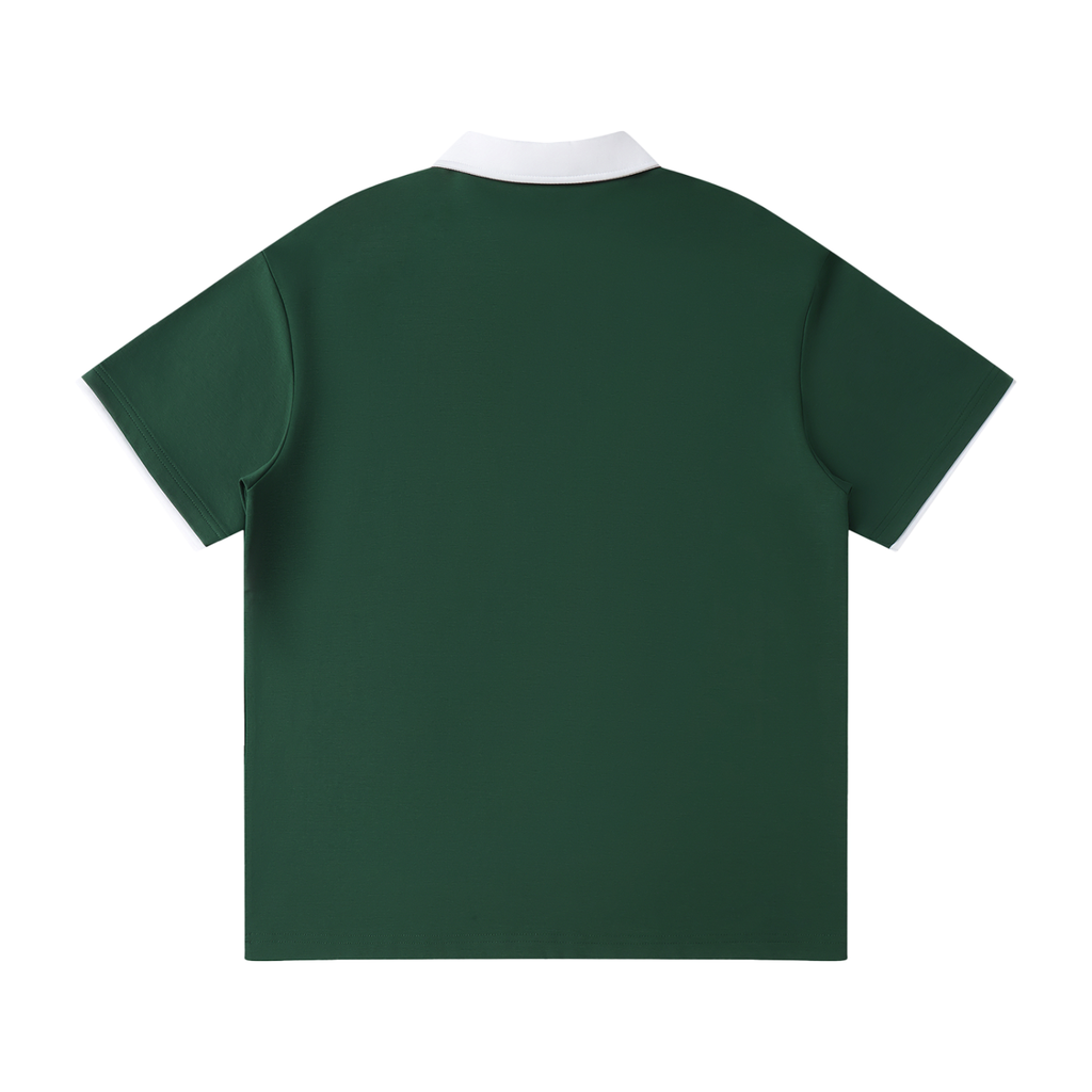 Contrast Collar Raglan unisex  Polo Shirt