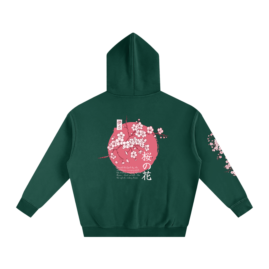 Cherry blossom-Oversize Fleeced Hoodie