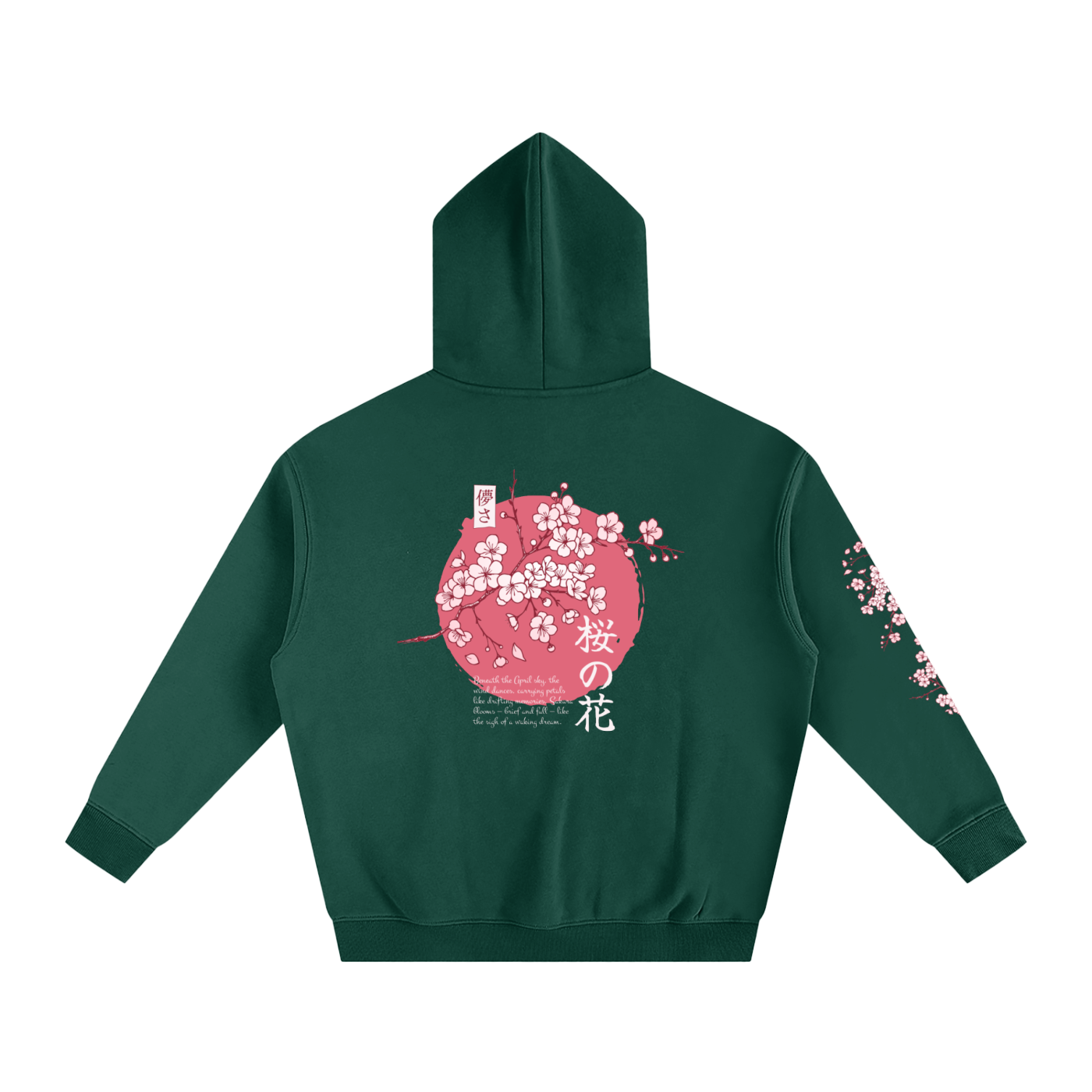 Cherry blossom-Oversize Fleeced Hoodie