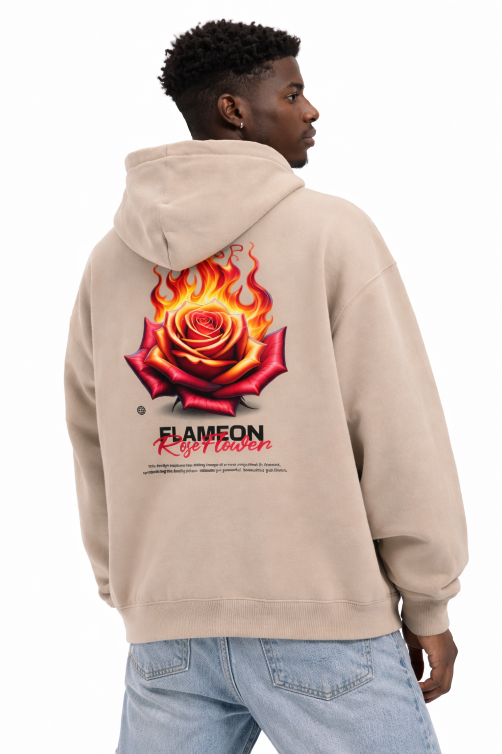 Roseflame-Oversize Fleeced Hoodie