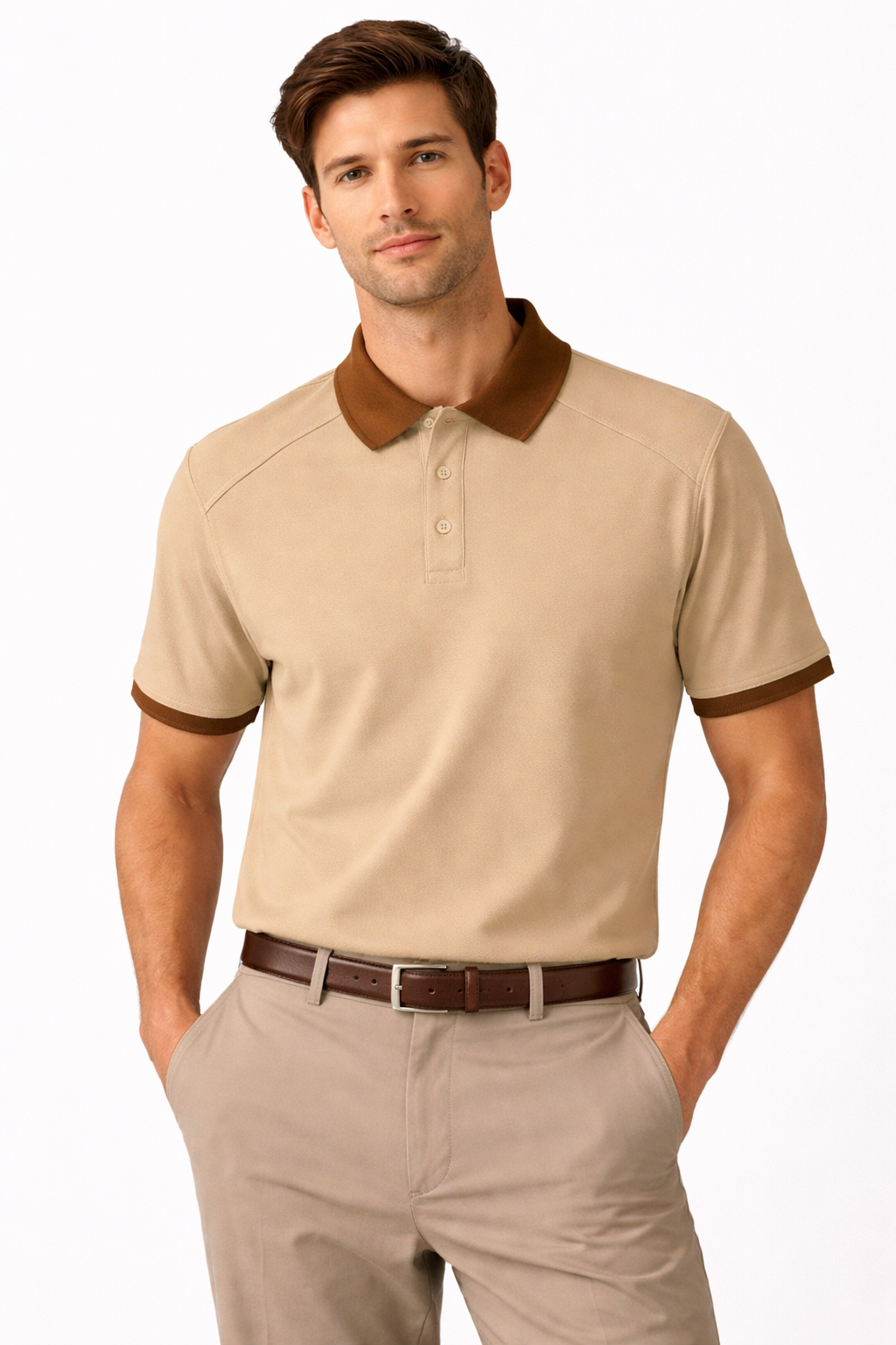 Contrast Collar Raglan unisex  Polo Shirt