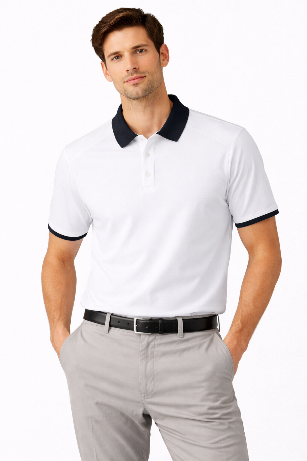 Contrast Collar Raglan unisex  Polo Shirt