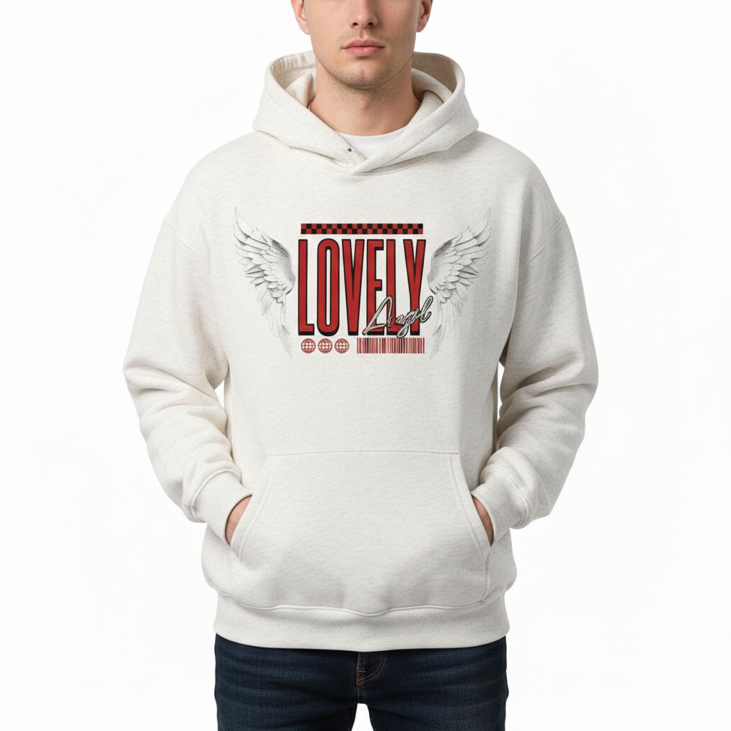 Lovely-Oversize Fleeced Hoodie