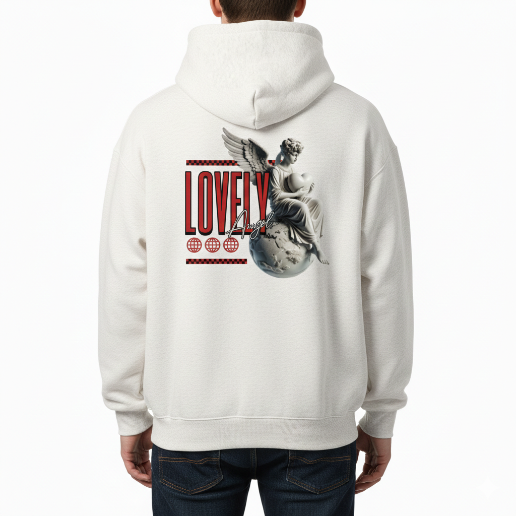 Lovely-Oversize Fleeced Hoodie
