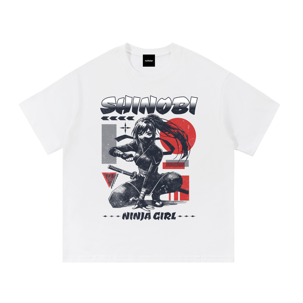 NINJA GIRL-Essential Cotton T-Shirt