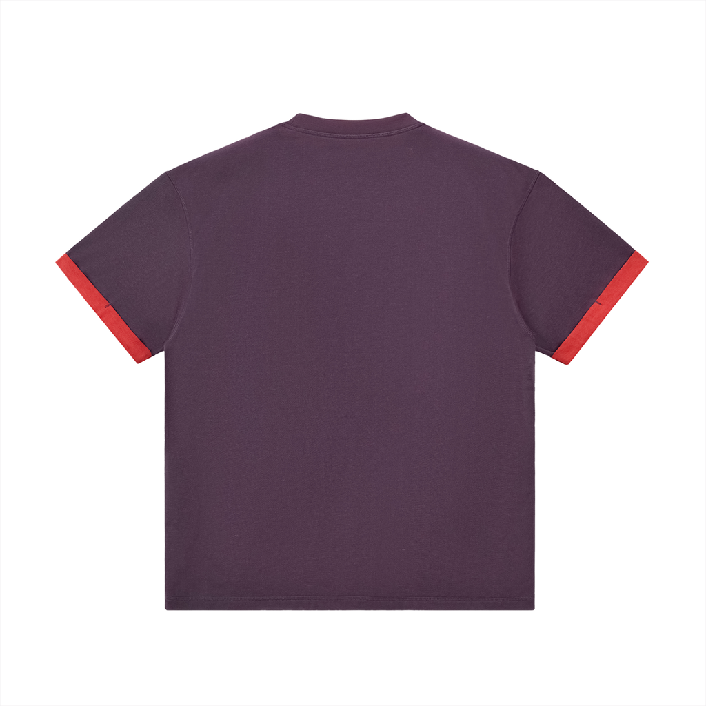 Contrast Cuff Cuffed T-Shirt