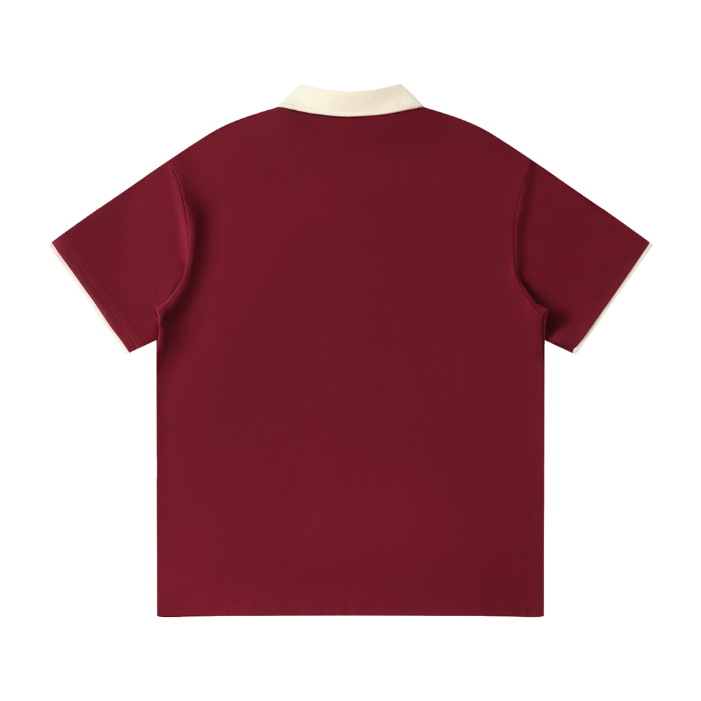 Contrast Collar Raglan unisex  Polo Shirt