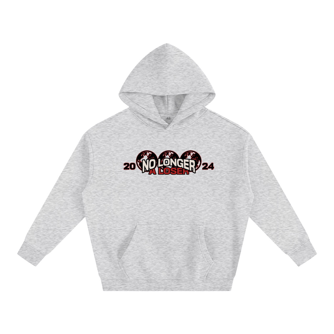 Printed-Oversize Fleeced Hoodie