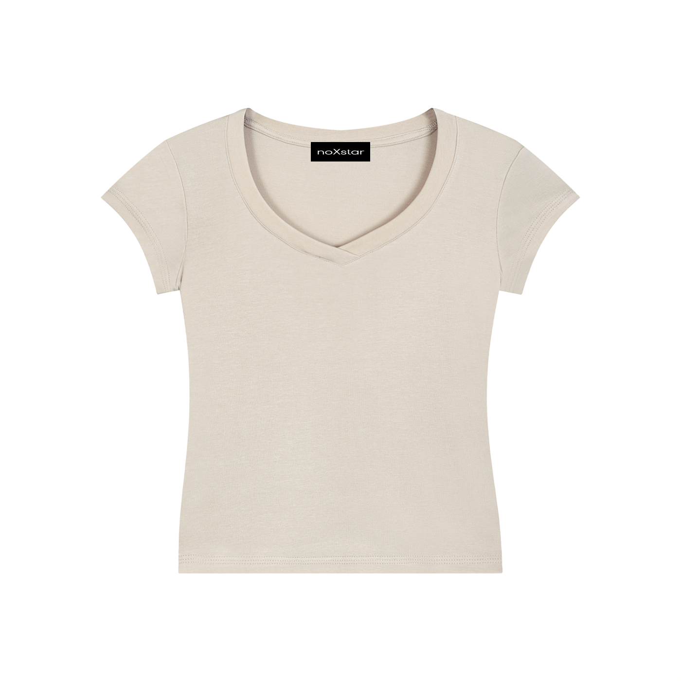 Essential V-Neck Bodycon T-Shirt