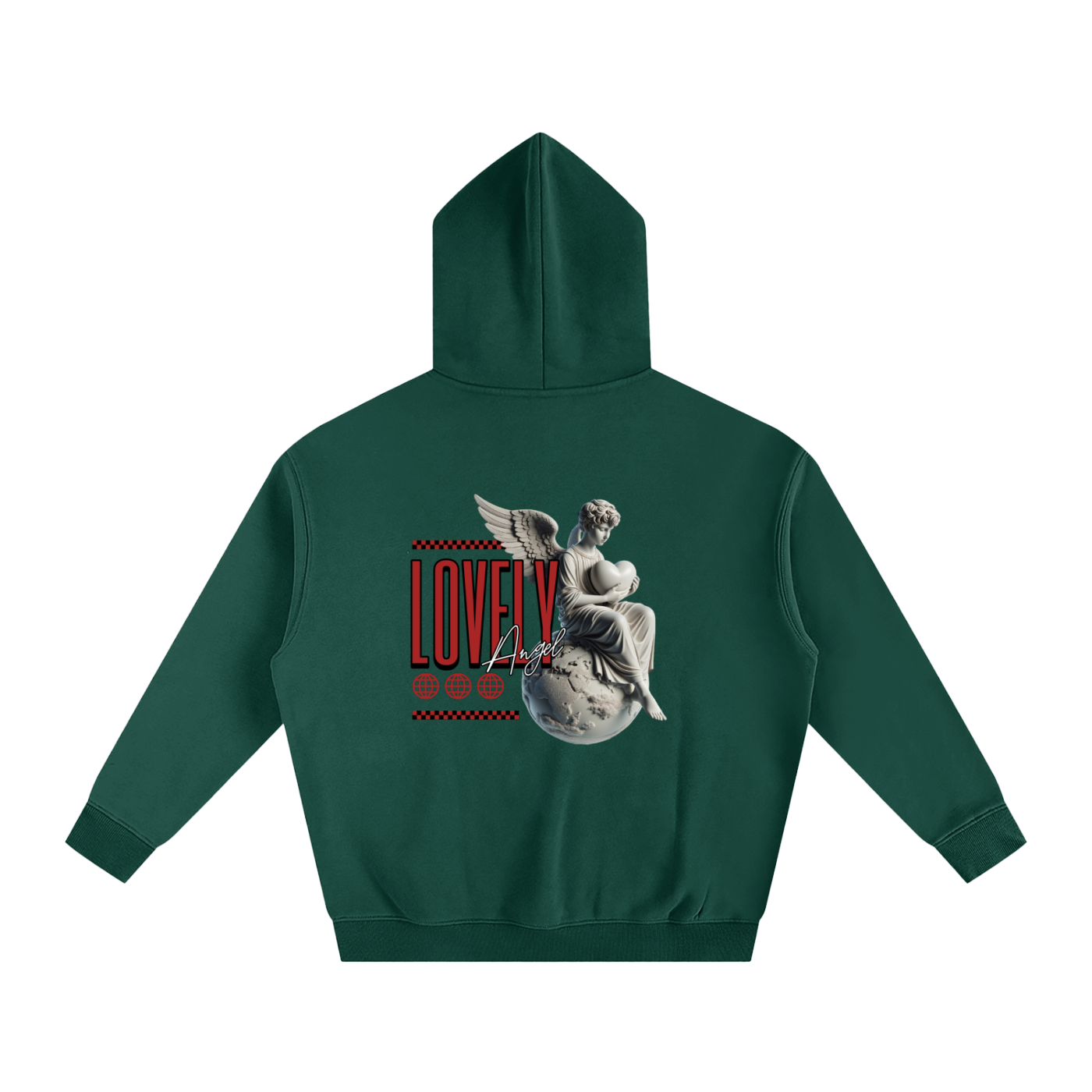 Lovely-Oversize Fleeced Hoodie