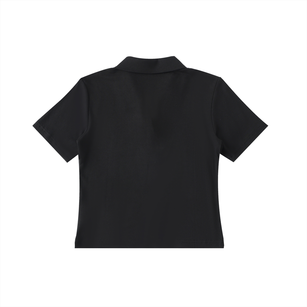 Bodycon Short Sleeve Polo Shirt