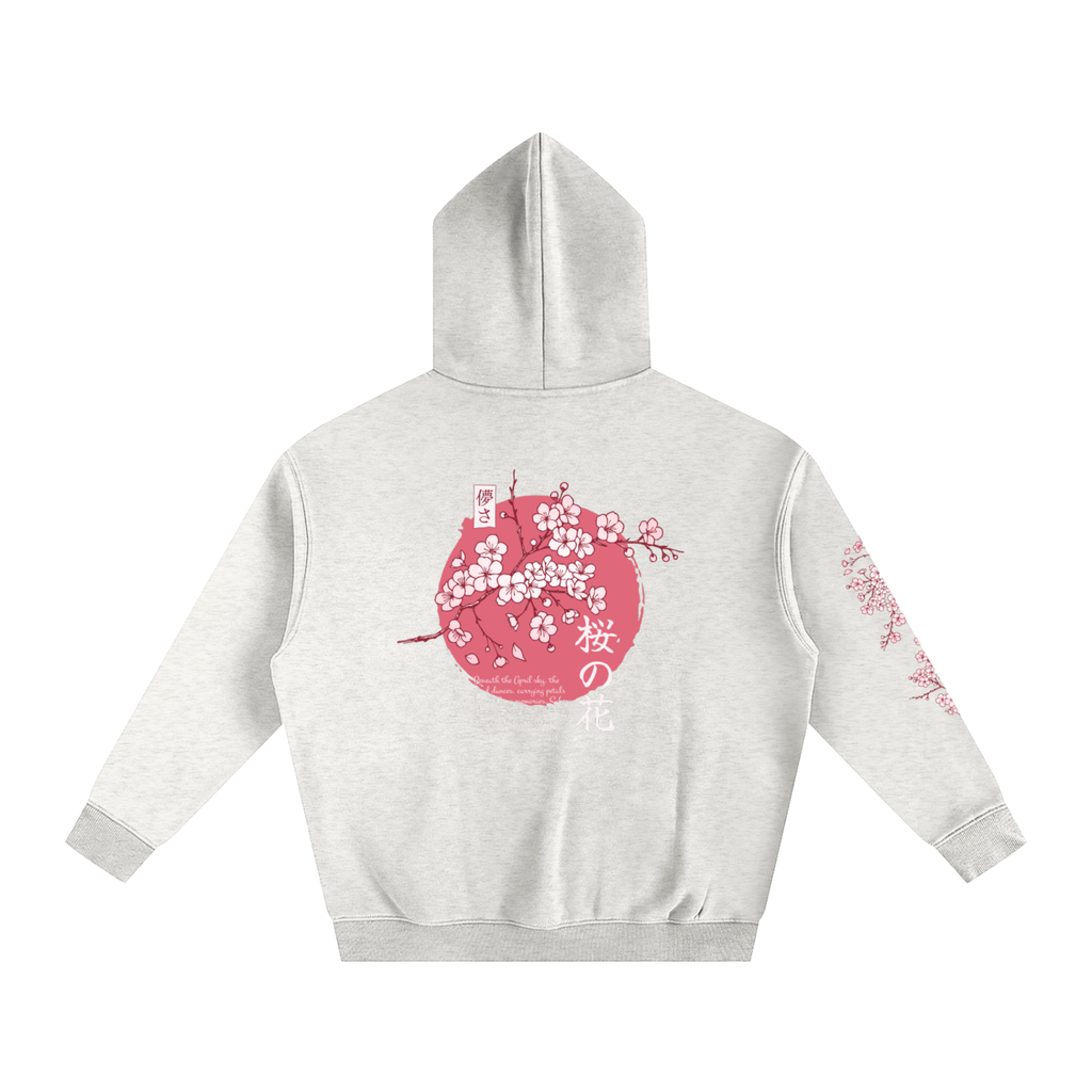 Cherry blossom-Oversize Fleeced Hoodie
