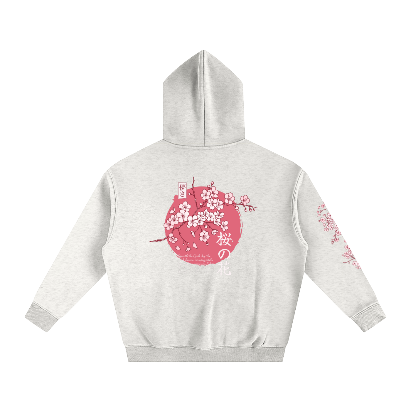 Cherry blossom-Oversize Fleeced Hoodie