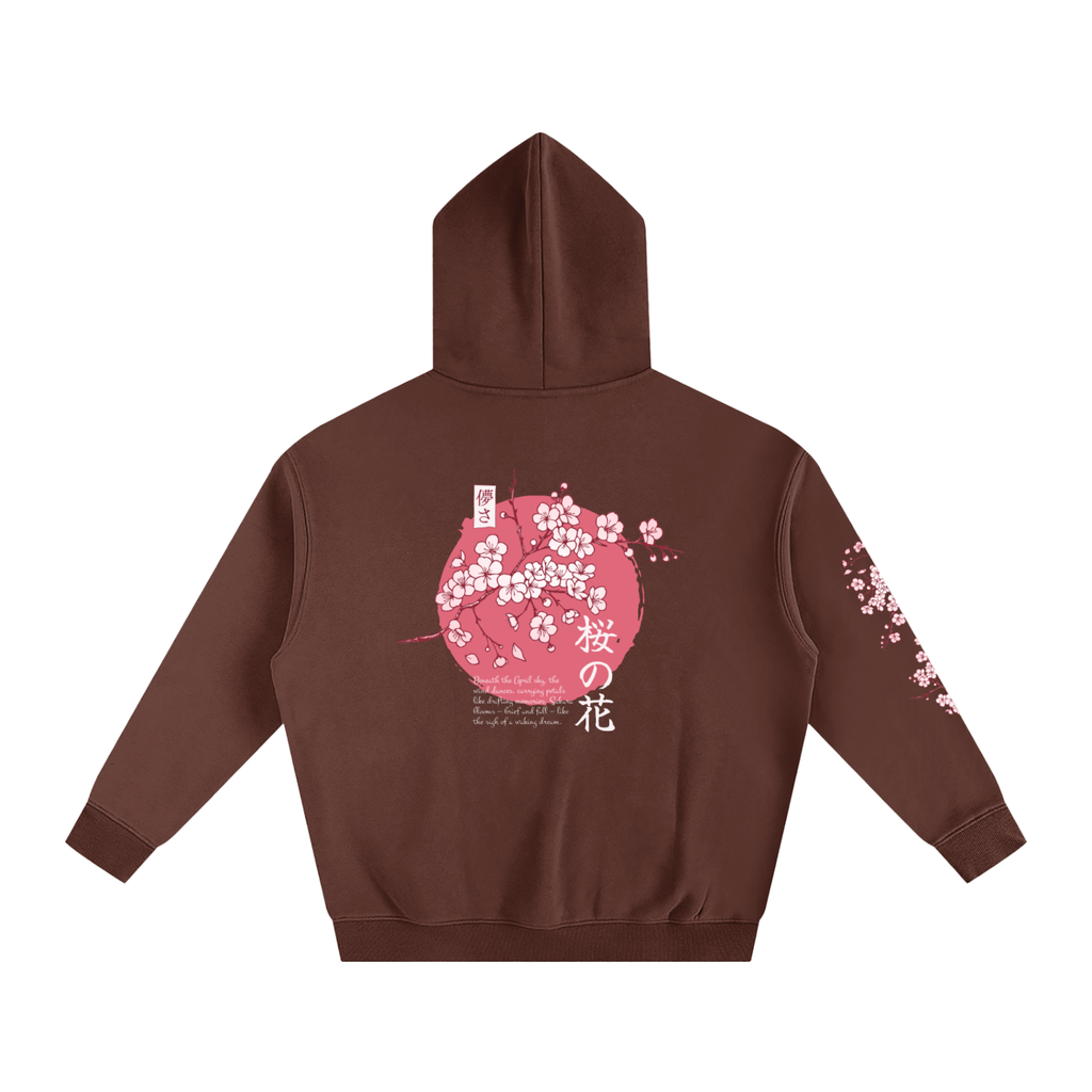 Cherry blossom-Oversize Fleeced Hoodie