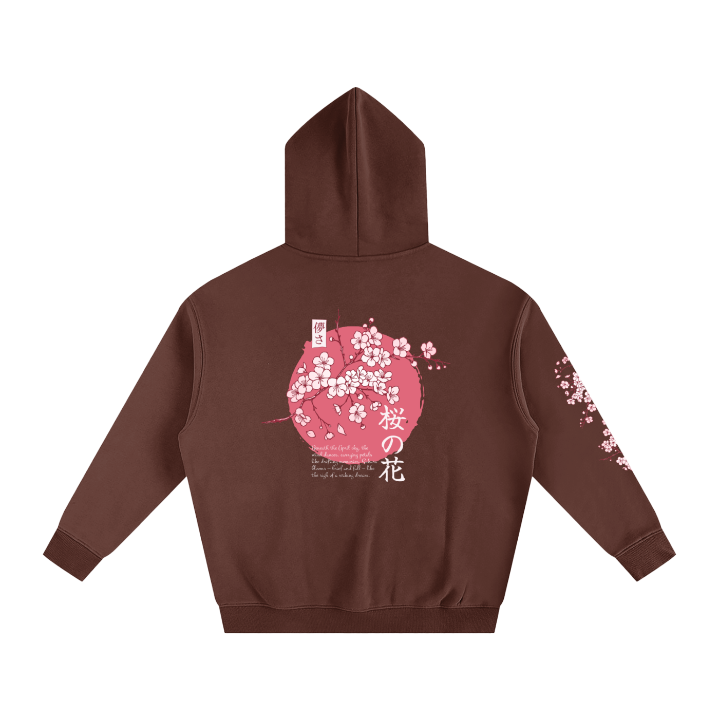 Cherry blossom-Oversize Fleeced Hoodie