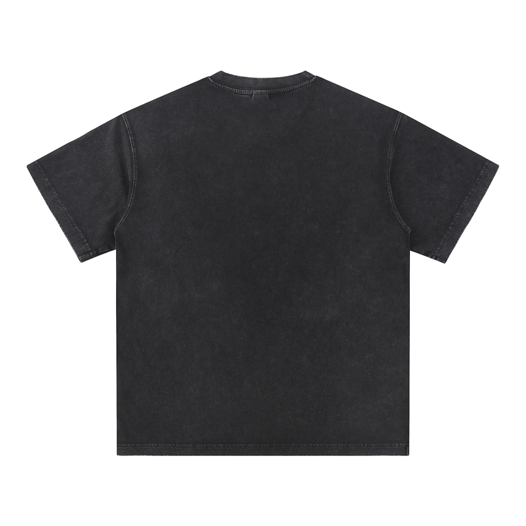 Snow Washed V-Neck Cotton T-Shirt