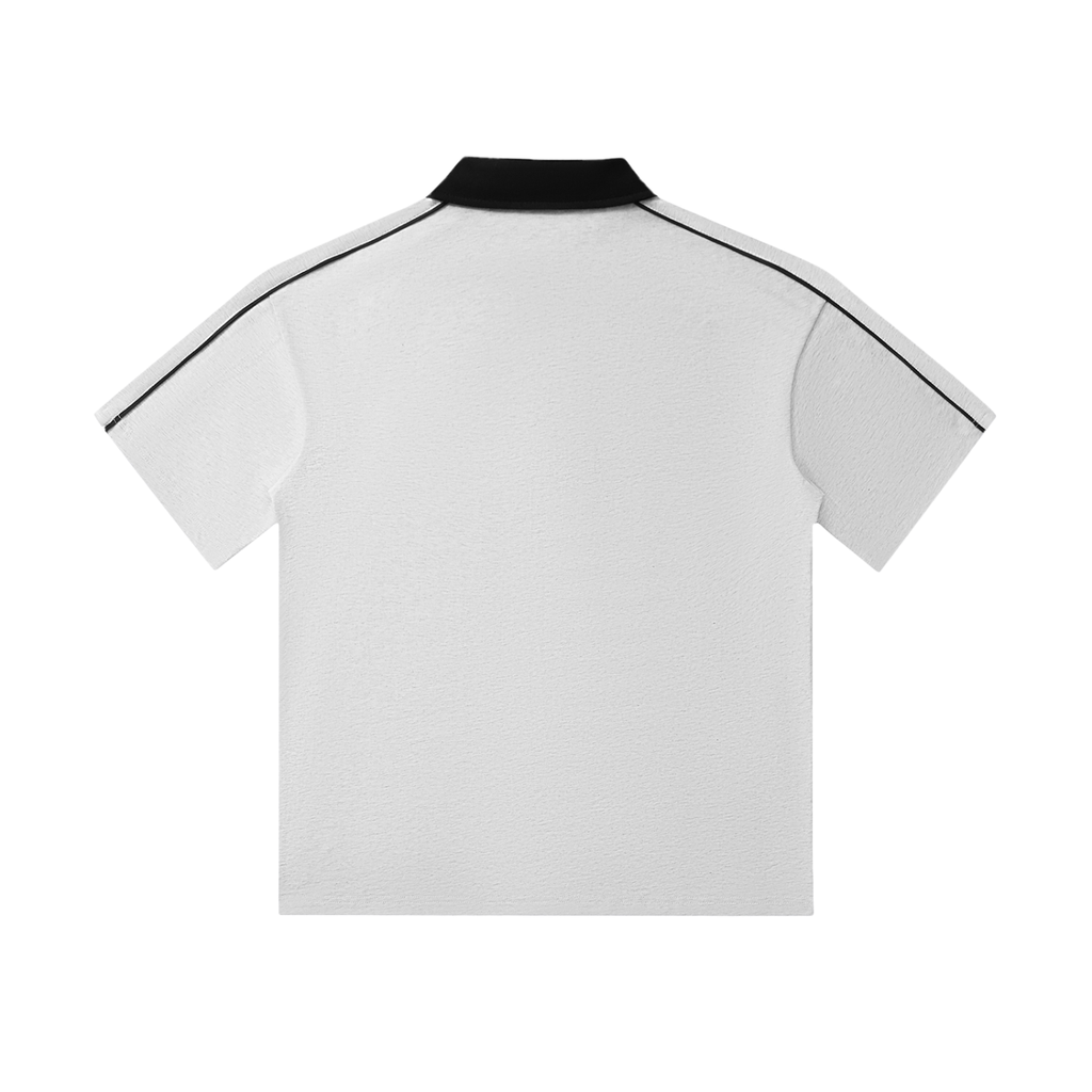 Golf-Contrast Collar Short-Sleeve Polo Shirt
